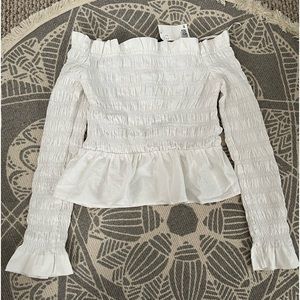 H&M brand new small white off the shoulder top